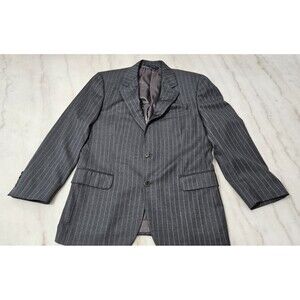 Vintage Brooks Brothers Loro Piana Men's 36 Gray Pinstripe 100% Wool Italy